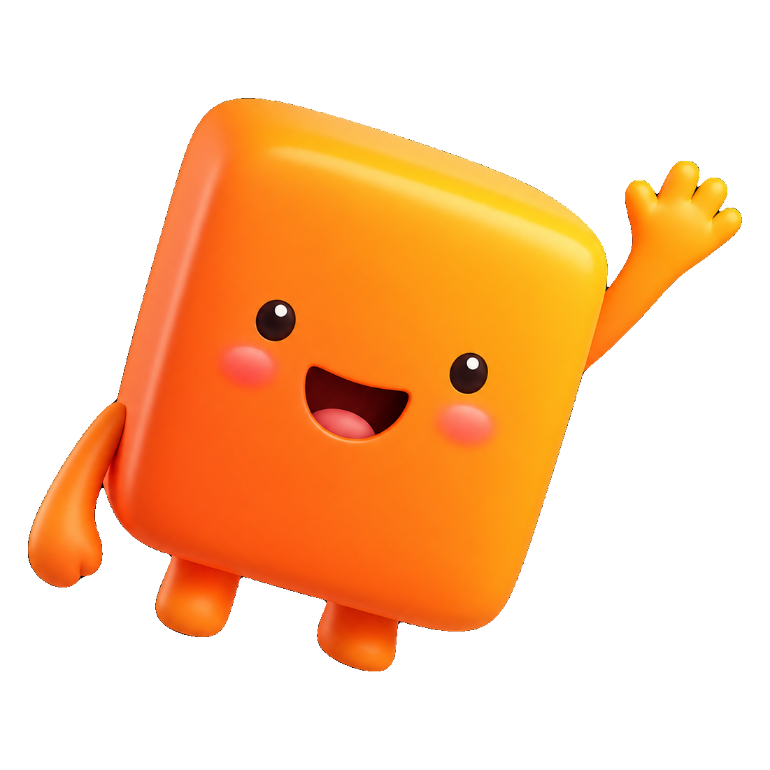 Romby waving from behind the phone